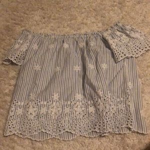 off the shoulder floral top